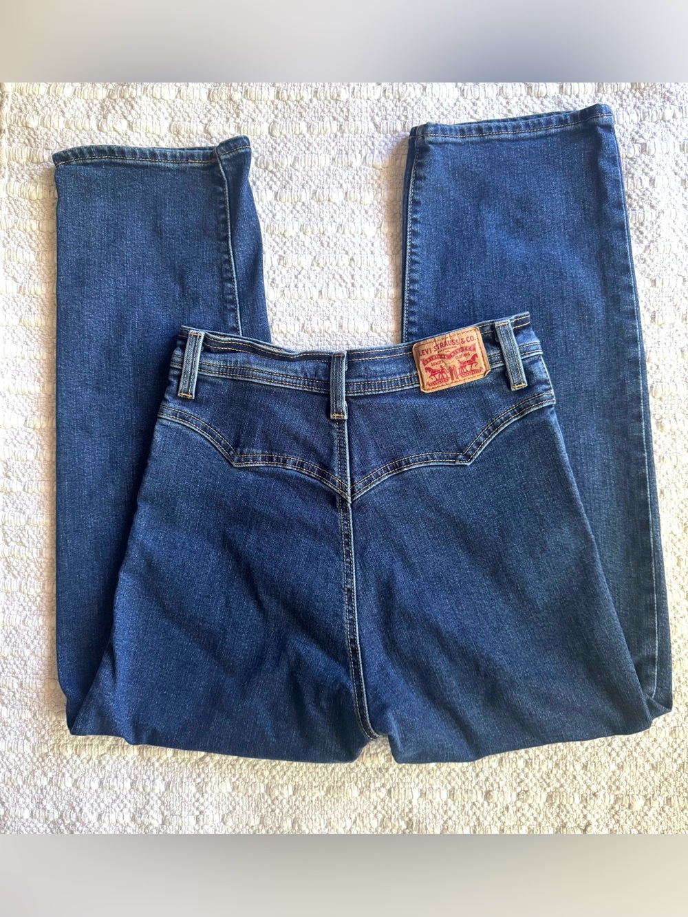 Levi’s Ribcage Straight Ankle High-Rise Jeans in Dark Blue Size 27 - Picture 2 of 6